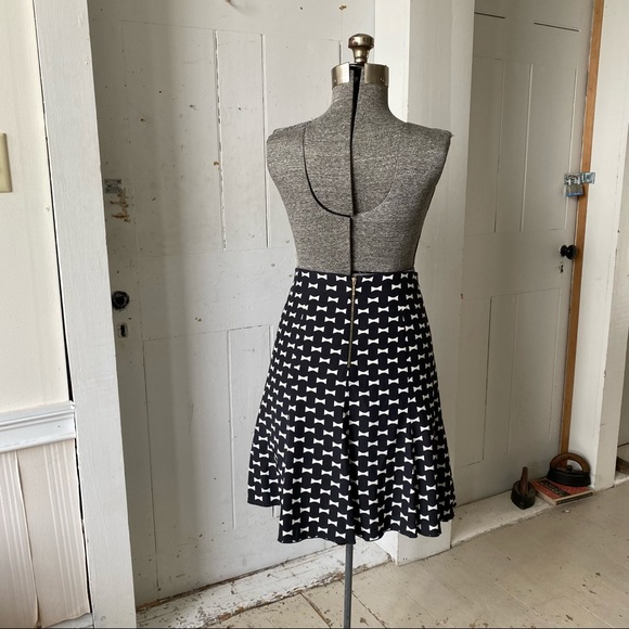 Kate Spade Silk Blend Flirty Flared Bowtie Skirt - Picture 14 of 15